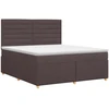 Spyruoklinė lova su čiužiniu Tamsiai rudas 140 x 200 cm Audinys
