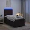 Spyruoklinė lova su čiužiniu Tamsiai rudas 90 x 200 cm Audinys
