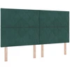 Spyruoklinė lova su čiužiniu Tamsiai žalia 180 x 200 cm Aksomas