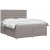 Spyruoklinė lova su čiužiniu Taupe 160 x 200 cm Audinys