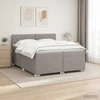 Spyruoklinė lova su čiužiniu Taupe 200 x 200 cm Audinys