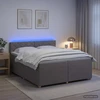Spyruoklinė lova su čiužiniu Taupe 200 x 200 cm Audinys