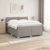 Spyruoklinė lova su čiužiniu Taupe 200 x 200 cm Audinys
