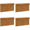 Sraigių tvora 4 pcs Rūdijanti 50 x 3,5 x 25 cm
