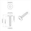 Srieginiai Nagai 2 pcs Juoda M4 x 28 mm Plienas