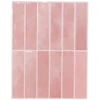 Stačiakampė plytelė 20 pcs Rožinė 29 x 23 x 0,08 cm