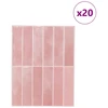 Stačiakampė plytelė 20 pcs Rožinė 29 x 23 x 0,08 cm