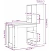 Stalas Amatininkų ąžuolas 122 x 67 x 145 cm Apdirbta mediena