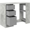 Stalas Betono pilka 100 x 40 x 75 cm Apdirbta mediena