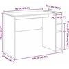 Stalas Betono pilka 109 x 50 x 78 cm Apdirbta mediena