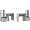 Stalas Betono pilka 131,5 x 50 x 106,5 cm Apdirbta mediena