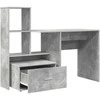 Stalas Betono pilka 131,5 x 50 x 106,5 cm Apdirbta mediena