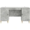 Stalas Betono pilka 142,5 x 50 x 75 cm Apdirbta mediena