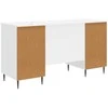 Stalas Itin blizgi balta 142,5 x 50 x 75 cm Apdirbta mediena