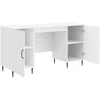 Stalas Itin blizgi balta 142,5 x 50 x 75 cm Apdirbta mediena