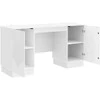 Stalas Itin blizgi balta 142,5 x 50 x 75 cm Apdirbta mediena