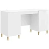 Stalas Itin blizgi balta 142,5 x 50 x 75 cm Apdirbta mediena