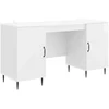 Stalas Itin blizgi balta 142,5 x 50 x 75 cm Apdirbta mediena