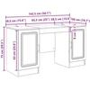 Stalas Itin blizgi balta 142,5 x 50 x 75 cm Apdirbta mediena