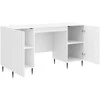Stalas Itin blizgi balta 142,5 x 50 x 75 cm Apdirbta mediena