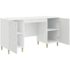 Stalas Itin blizgi balta Apdirbta mediena 142,5 x 50 x 75 cm