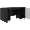 Stalas Juoda Apdirbta mediena 142,5 x 50 x 75 cm