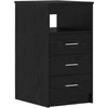Stalas 2 pcs Juodas ąžuolas 140 x 50 x 76 cm Apdirbta mediena