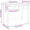 Stalas Max Ruda Kietos pušies mediena 100 x 50 x 78 cm