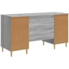 Stalas Pilka Sonoma Apdirbta mediena 142,5 x 50 x 75 cm