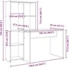 Stalas Pilkas Sonoma 138,5 x 55 x 143 cm Apdirbta mediena