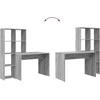 Stalas Pilkas Sonoma 138,5 x 55 x 143 cm Apdirbta mediena