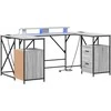 Stalas Pilkas Sonoma 182 x 101 x 87,5 cm Apdirbta mediena