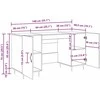 Stalas Sena mediena Apdirbta mediena 140 x 50 x 75 cm