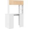 Stalas su lentyna Balta 91 x 50 x 149 cm Apdirbta mediena