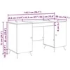 Stalas Juoda 142,5 x 50 x 75 cm Apdirbta mediena