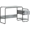 Stalas su saugojimo vieta Pilka Sonoma 131,5 x 50 x 75,5 cm