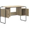 Stalas su saugojimo vieta Sonoma ąžuolas 120 x 50.5 x 75.5 cm