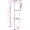 Stalas Pilkas Sonoma 133.5 x 50 x 124 cm 2 vnt.