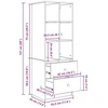 Stalas Pilkas Sonoma 145.5 x 50 x 127 cm 2 vnt.