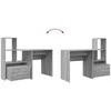 Stalas Pilkas Sonoma 131,5 x 50 x 106,5 cm Apdirbta mediena