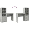 Stalas Betono pilka 125,5 x 40 x 127 cm 2 vnt.