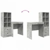 Stalas Betono pilka 115,5 x 50 x 127 cm 2 vnt.