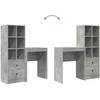 Stalas Betono pilka 105,5 x 34 x 127 cm 2 vnt.