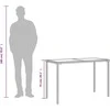 Stalas su stikliniu stalviršiu, juodas, 115x54x74cm, ratanas