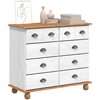 Komoda ASKIM Balta 91 x 40 x 79 cm Kietos pušies mediena