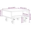 Staliukas su ratais Amatininkų ąžuolas 50,5 x 50 x 30 cm