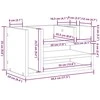 Darbo stalo organizatorius juoda ąžuolo 44,5 x 24 x 25 cm