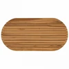 Stalo viršus 100 x 50 x 3,5 cm Ovalo Kieto teka medžio Natūrali