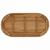 Stalo viršus 110 x 55 x 3,5 cm Ovalo Kieto teka medžio Natūrali