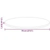 Stalo viršus Ø 70 x 1,5 cm Apvali Apdirbta mediena Juoda